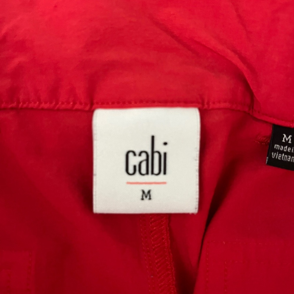 Cabi Cargo Jogger Pants Red Pull On Utility Pants Size Medium - Picture 7 of 10